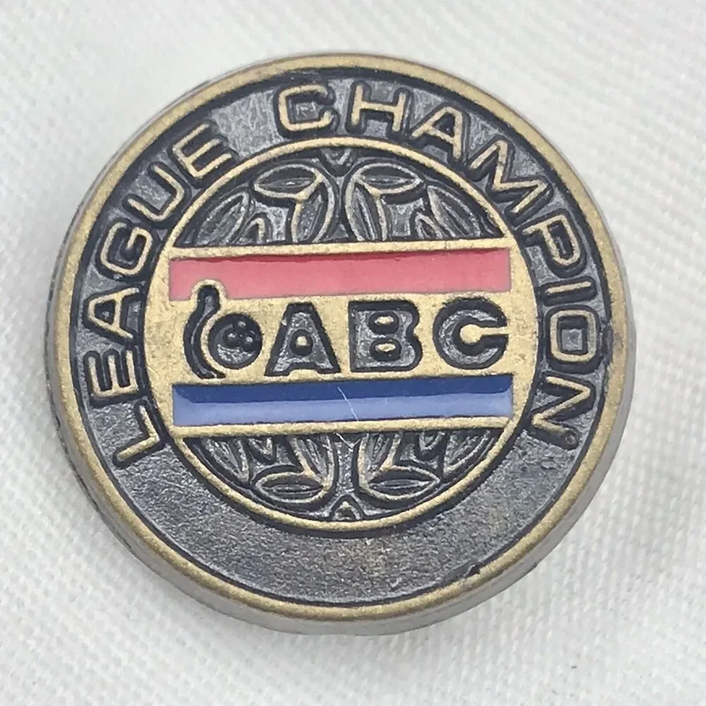 American Bowling Congress ABC League Champion Medal Pin Vintage Sports
